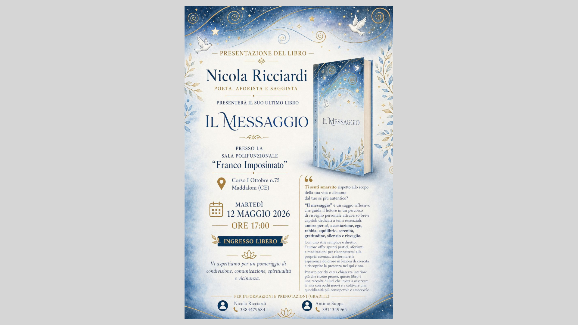 “Il Messaggio”: libro-incontro tra riflessione, ascolto e ricerca interiore