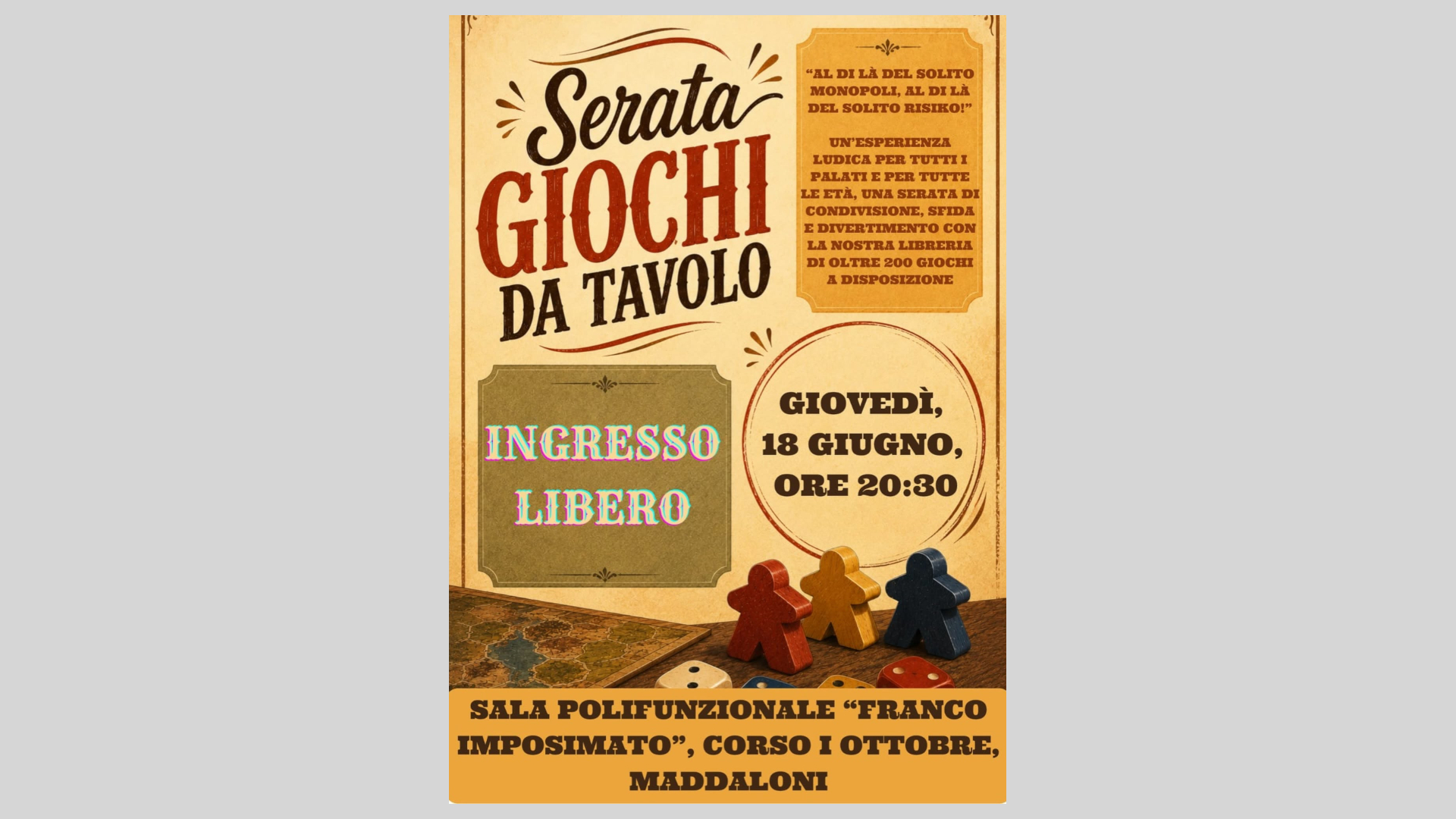 Serata giochi da tavolo